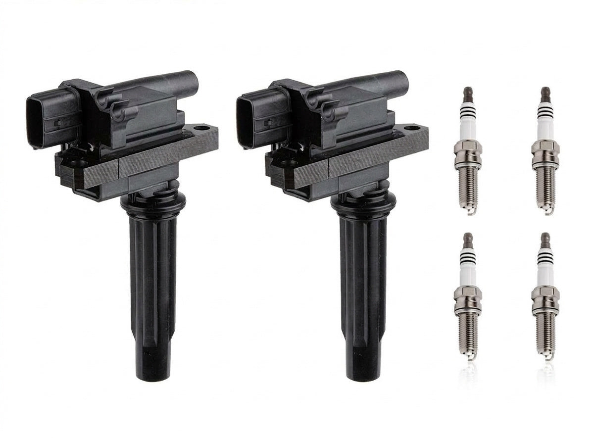 Ignition Coil + Spark Plugs for Mazda Protegé (2000-2001) 1.6L
