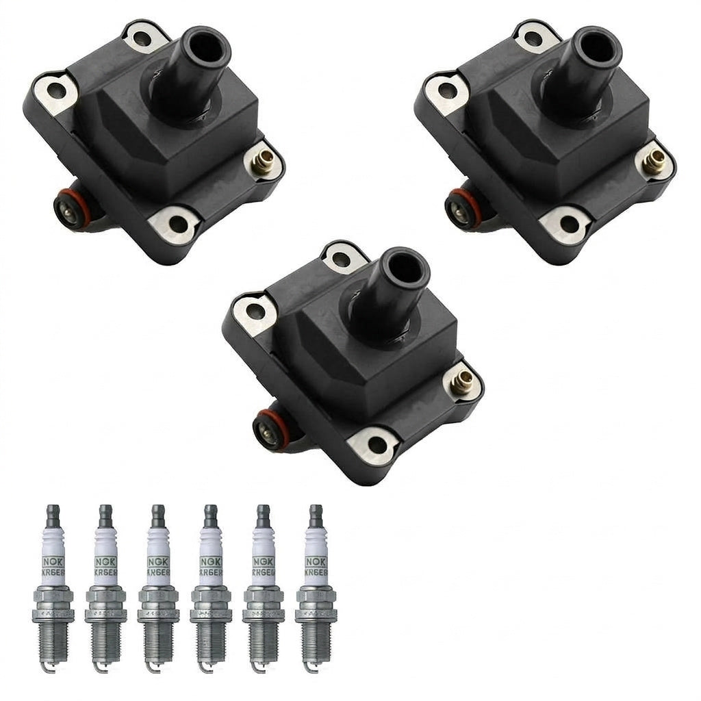 Ignition Coil + Spark Plugs for Mercedes Benz C-Class (1994-1997) 2.8L