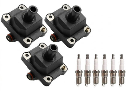 Ignition Coil + Spark Plugs for Mercedes Benz C-Class (1997) 3.6L