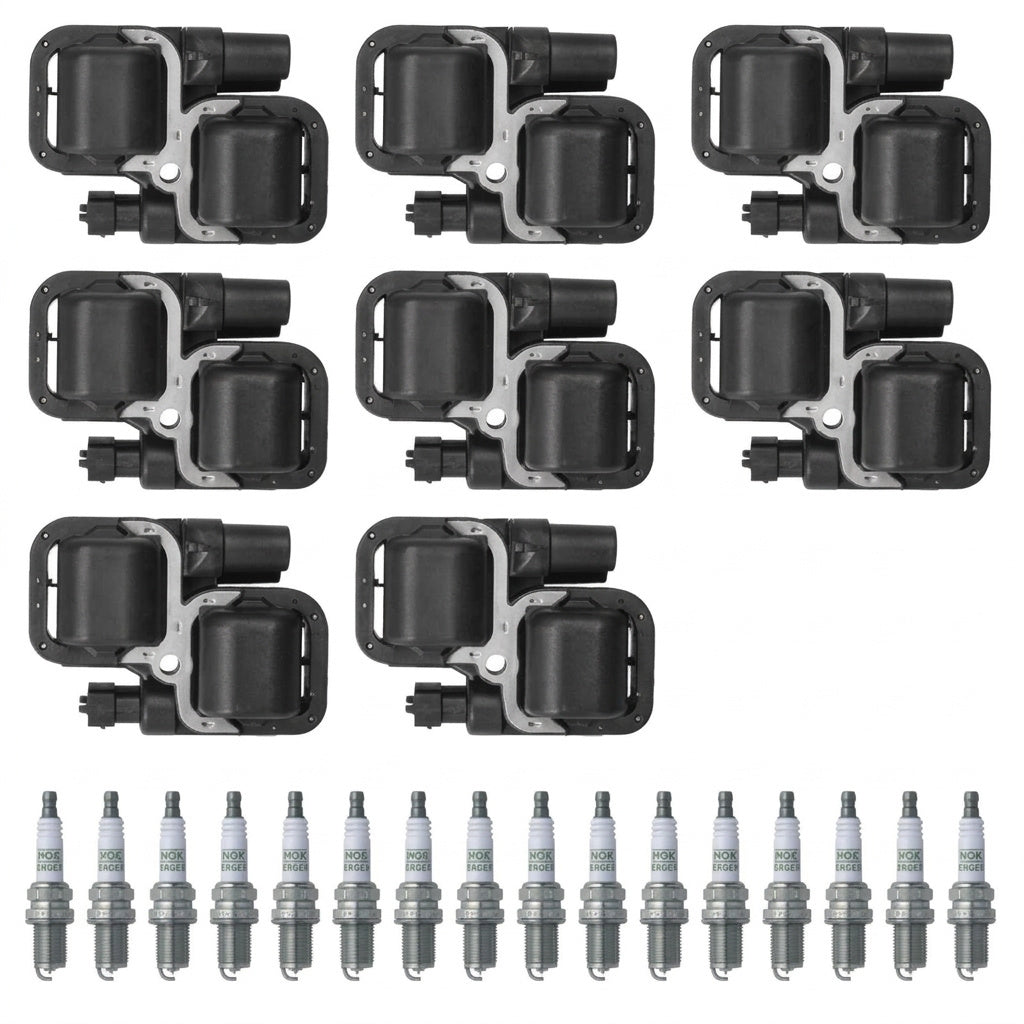 Ignition Coil + Spark Plugs for Mercedes Benz CLK-Class (1999-2003) 4.3L