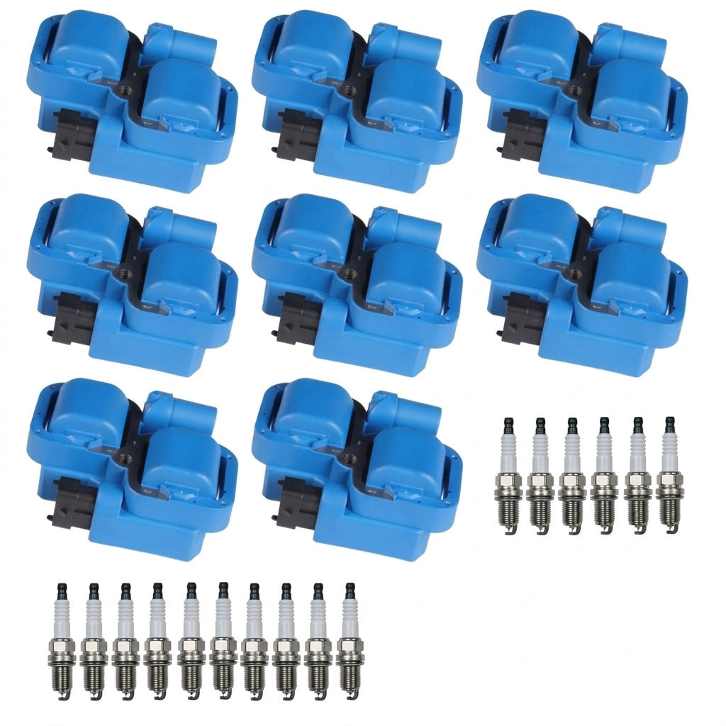 Ignition Coil + Spark Plugs for Mercedes Benz E-Class (2003-2006) 5.0L