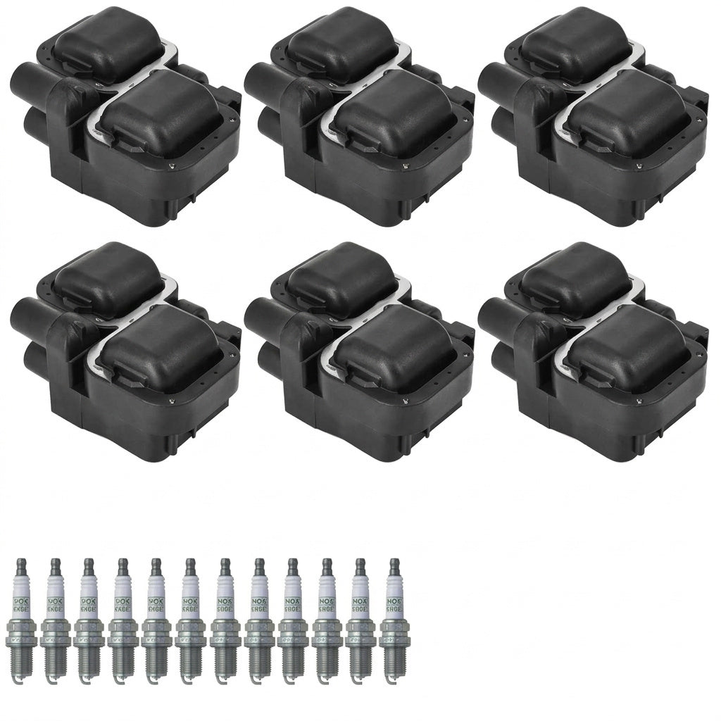 Ignition Coil + Spark Plugs for Mercedes Benz M-Class (2003-2005) 3.7L
