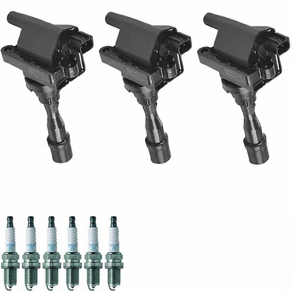 Ignition Coil + Spark Plugs for Mitsubishi Montero (1994-1996) 3.5L
