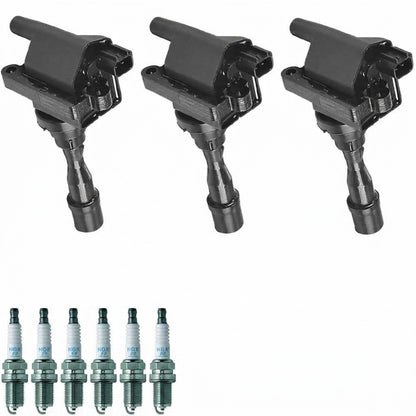 Ignition Coil + Spark Plugs for Mitsubishi Montero (1994-1996) 3.5L