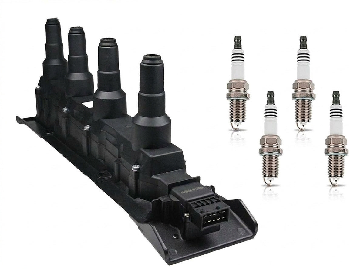 Ignition Coil + Spark Plugs for Saab 9-5 (2001-2009) 2.3L