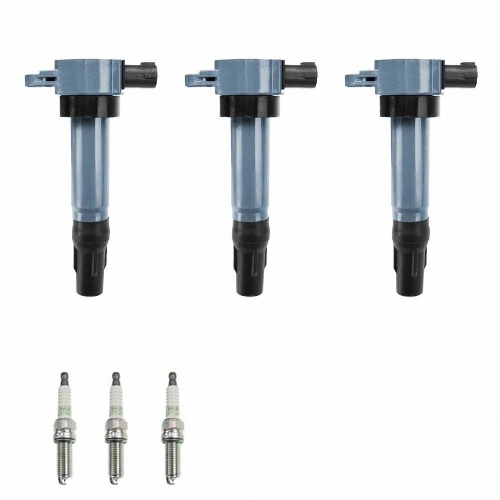 Ignition Coil + Spark Plugs for Smart Fortwo (2008-2015) 1.0L