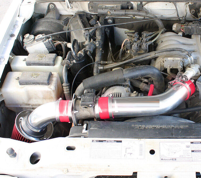 Cold Air Intake Kit for Ford Ranger (2001-2003) with 4.0L V6 Engine Red