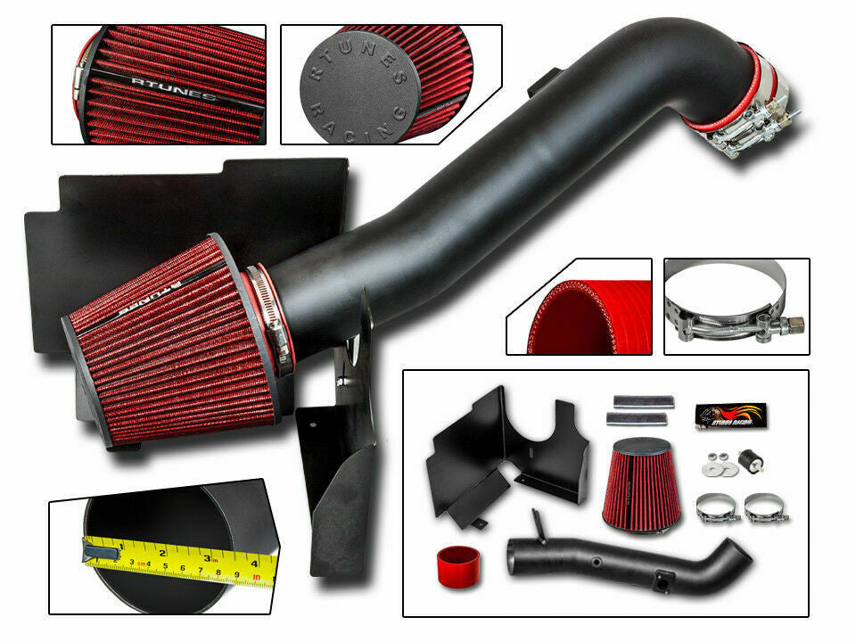 Cold Air Intake Kit for Chevrolet Silverado 2500HD/3500 (2001-2004) with 6.6L V8 Diesel Engine Black