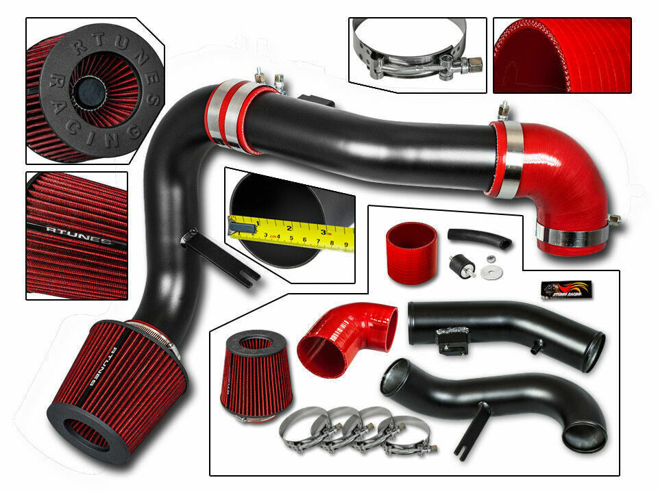 Performance Air Intake for Chevrolet Cobalt (2005-2010) LT LS Sport with 2.2L/2.4L L4 Engines Black Red