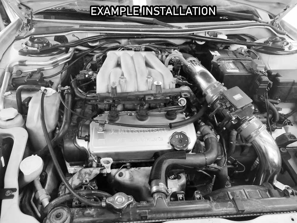 Cold Air Intake for Mitsubishi Galant (1999-2003) 2.4 L4 / 3.0L V6 Engines Red and Black