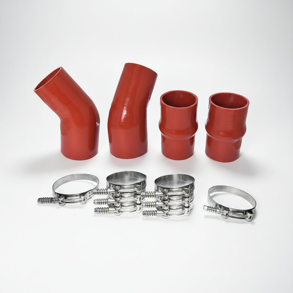 Heavy Duty Silicone Intercooler Boot Kit For Dodge Ram (1994-2002) with 5.9L Diesel Engine RED