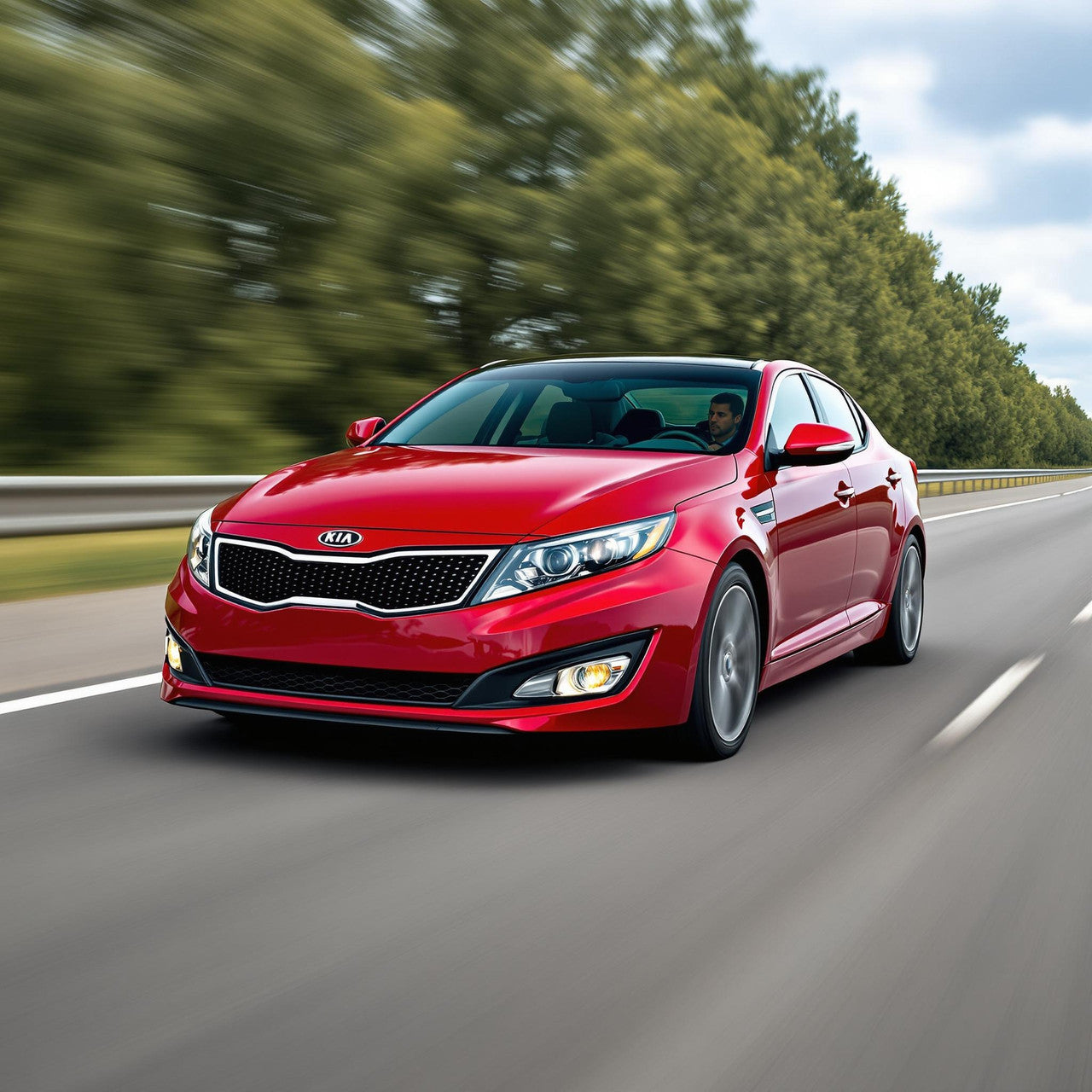 Cold Air Intake Kit for Kia Optima (2011-2015) with 2.0L Turbo Engine Chrome Red