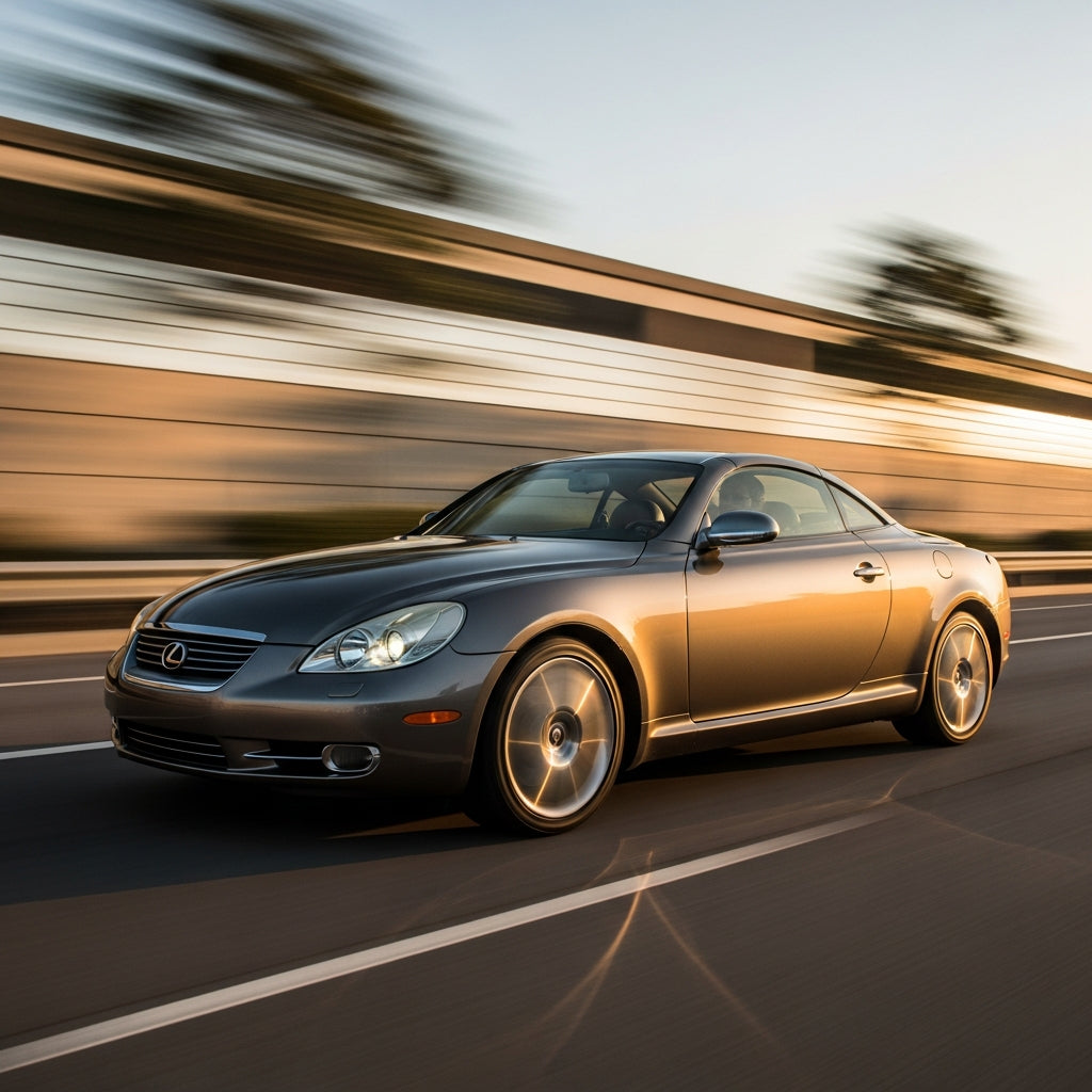 Action Shot: lexus SC Driving Fast