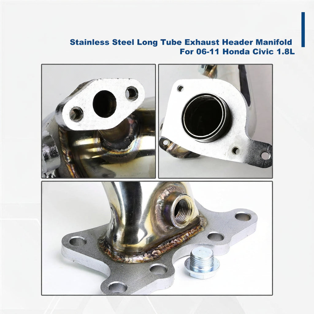 Long Tube Exhaust Header Manifold Honda Civic (2006-2011) 1.8L