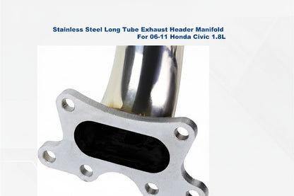 Long Tube Exhaust Header Manifold Honda Civic (2006-2011) 1.8L