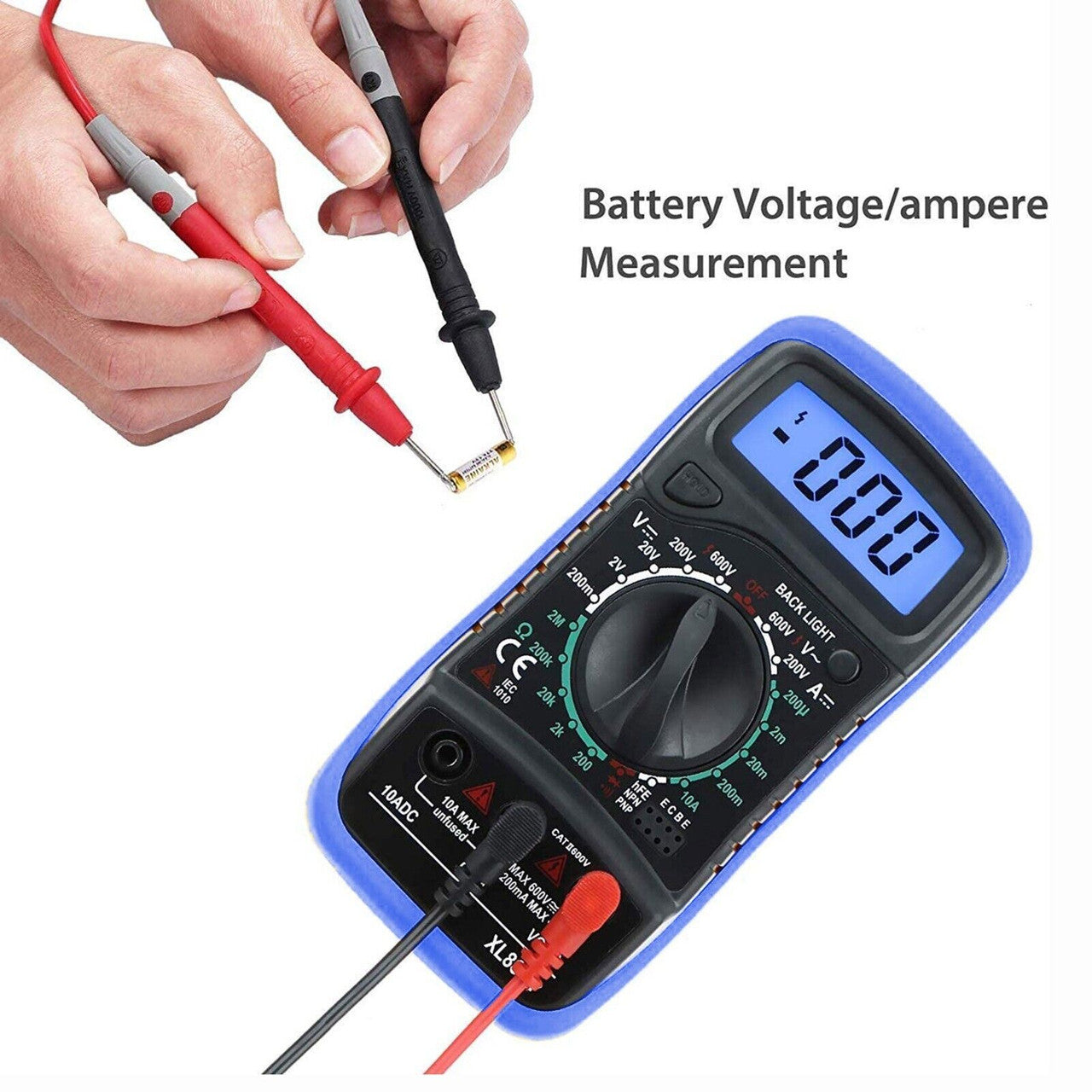 Digital Multimeter Voltmeter Ammeter Ohmmeter AC DC Tester