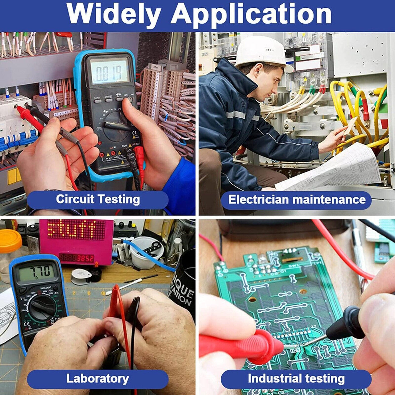 Digital Multimeter Voltmeter Ammeter Ohmmeter AC DC Tester
