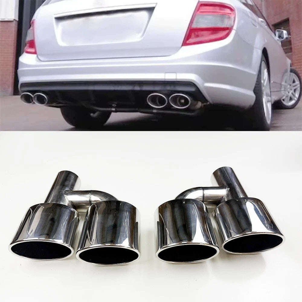 Muffler Exhaust Tips for Mercedes W204 W204 C250 C300 C350 C63 (2008-2014) 