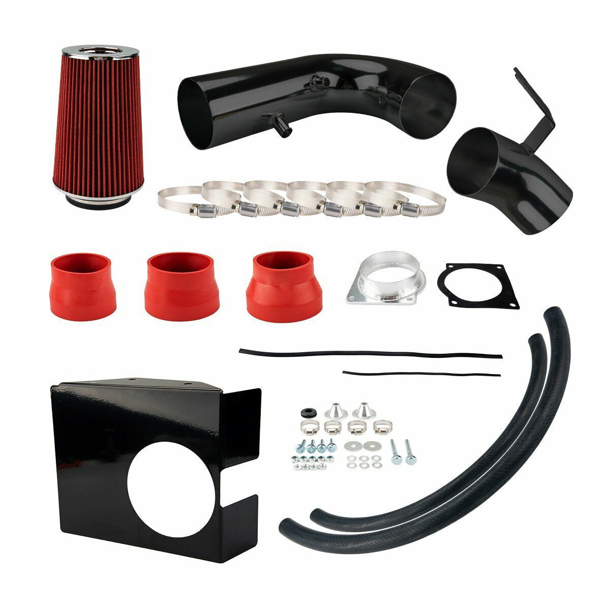 Black Polish Cold Air Intake for Ford F250 (1997-1999) 5.4L V8 Engines