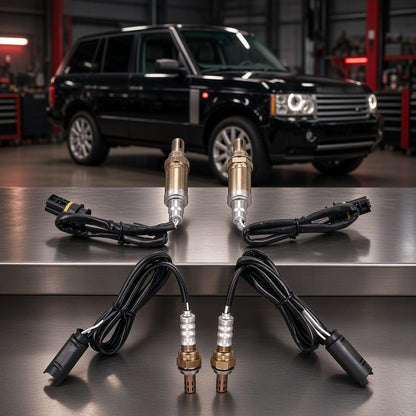 Land Rover Range Rover (2003-2005) 4.4L oxygen sensors on garage workbench