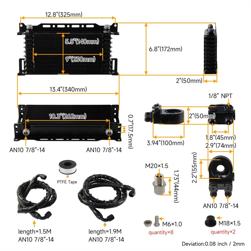 Oil Cooler Kit for Ford Mustang EcoBoost (2015-2022) 2.3L