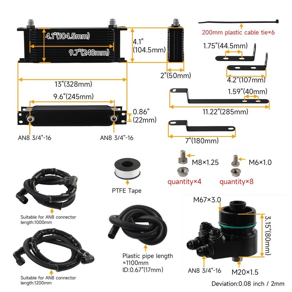 Oil Cooler Kit for Volkswagen Golf R, Golf GTI (2015-2019) 2.0L