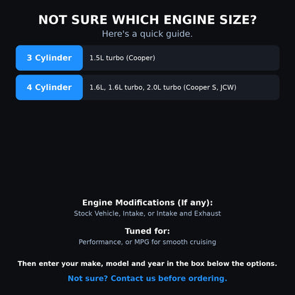 Choosing your engine size and options for a MINI