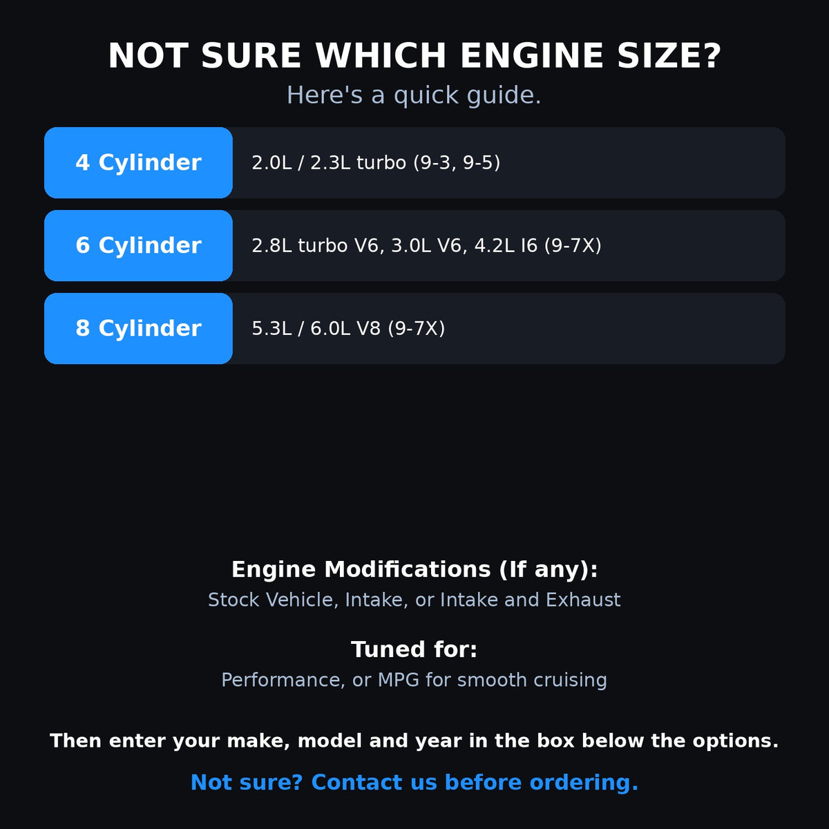 Choosing your engine size and options for a Saab