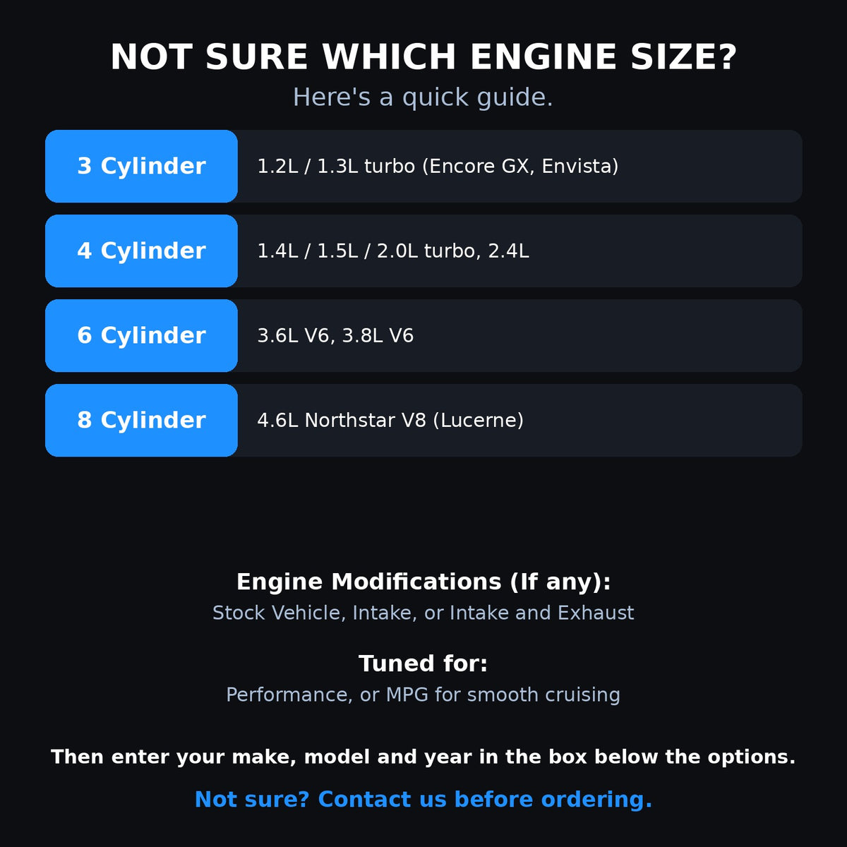 Choosing your engine size and options for a Buick