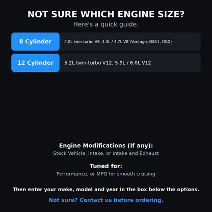 Choosing your engine size and options for a Aston Martin
