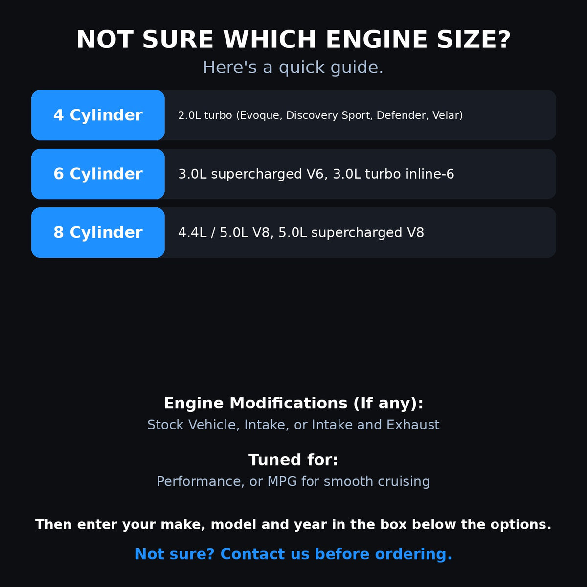 Choosing your engine size and options for a Land Rover