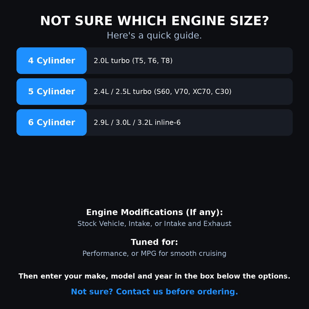 Choosing your engine size and options for a Volvo