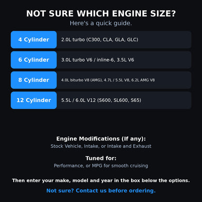 Choosing your engine size and options for a Mercedes-Benz