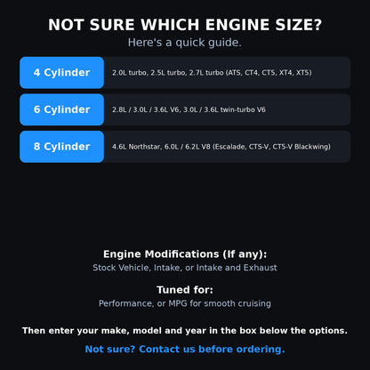 Choosing your engine size and options for a Cadillac