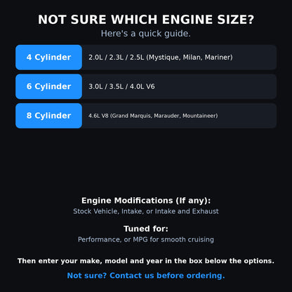 Choosing your engine size and options for a Mercury