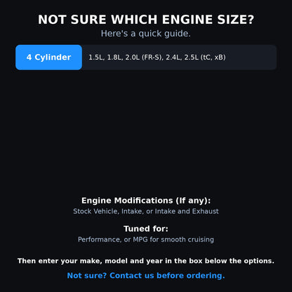 Choosing your engine size and options for a Scion