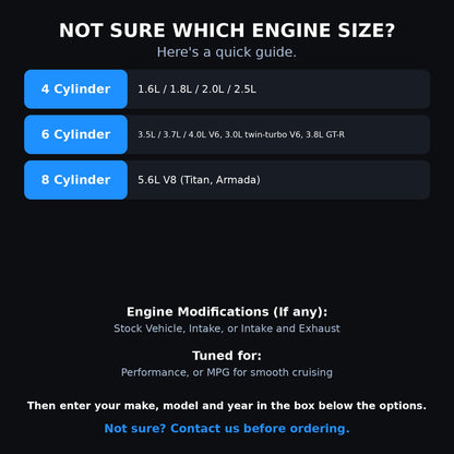 Choosing your engine size and options for a Nissan