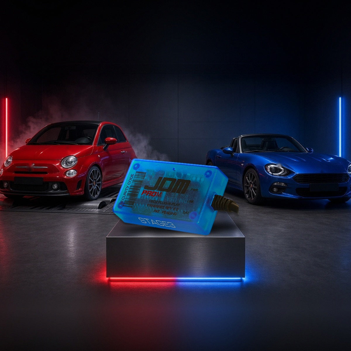 Stage 3 performance chip with Fiat 500 Abarth and 124 Spider