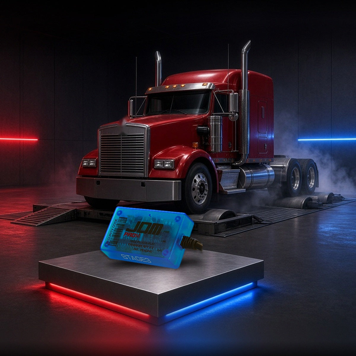 Stage 3 performance chip with a Kenworth W900 semi truck