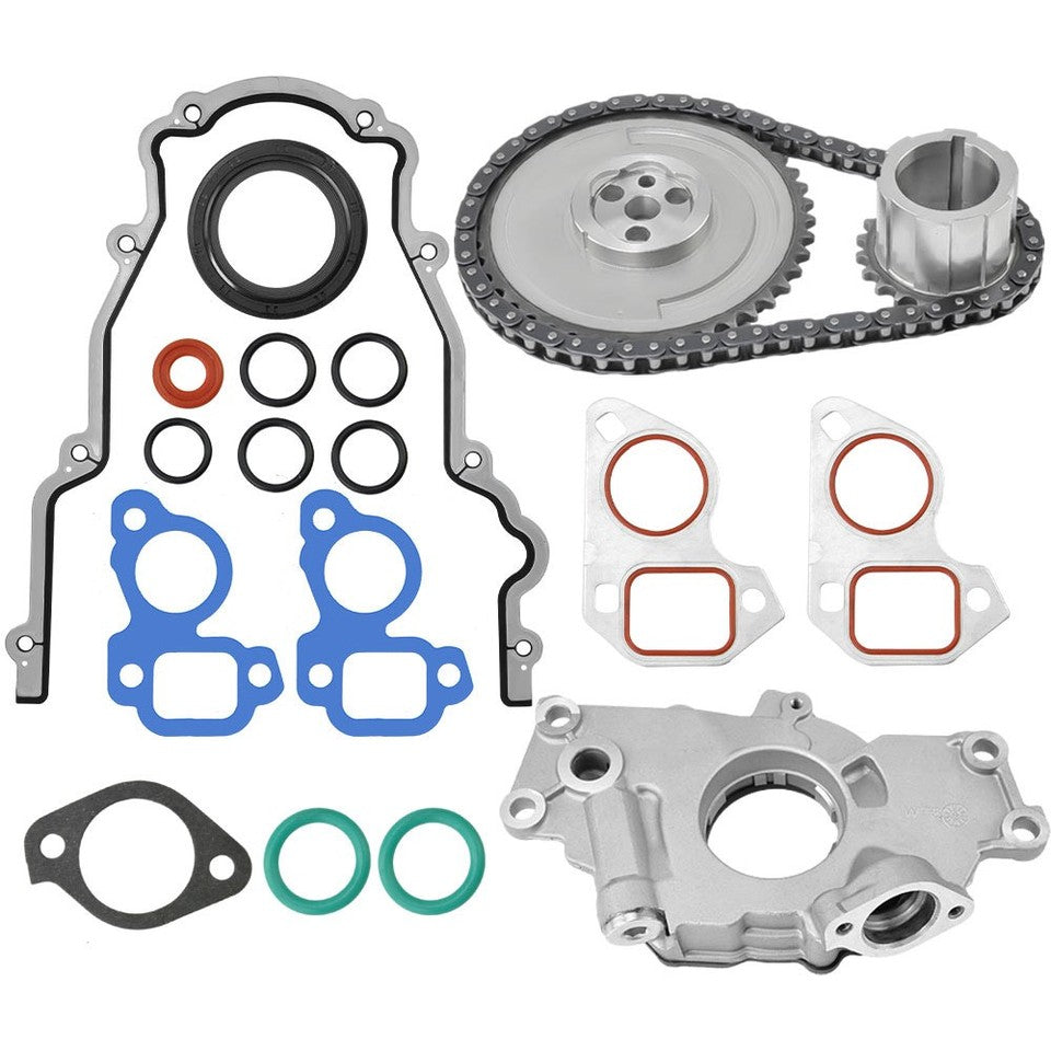 Performance Oil Pump Timing Chain & Water Pump Kit for Chevrolet Silverado 3500 (2001-2004) 6.0L
