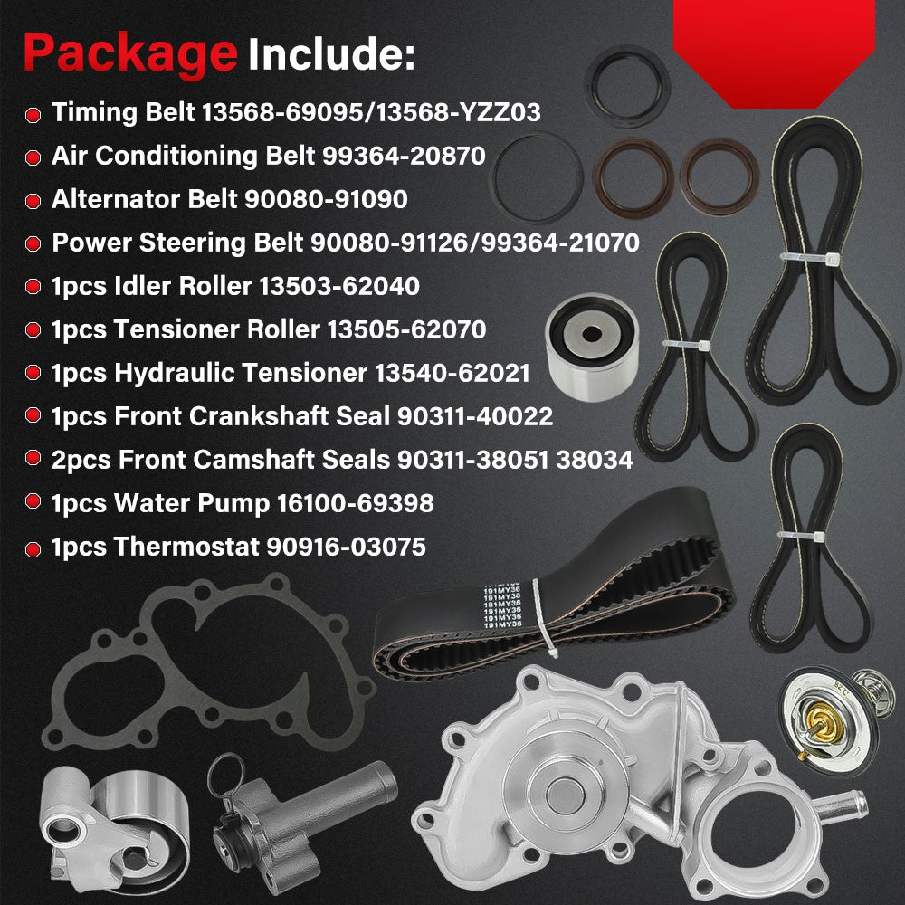 Performance Water Pump & Timing Belt Kit for Toyota T100 (1995-1998) 3.4L