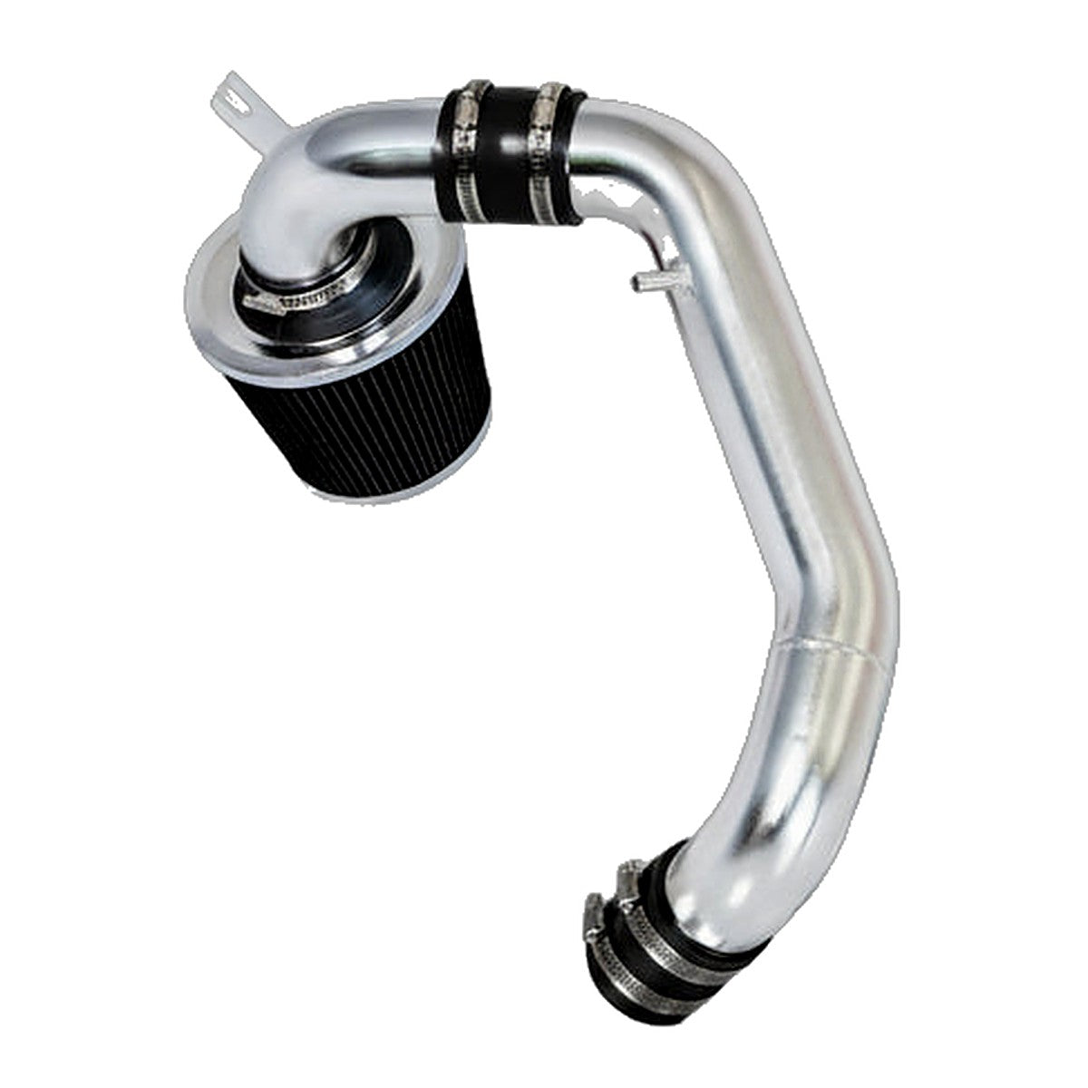 Chrome cold air intake kit with black cone filter for the 1995-1999 Plymouth Neon 2.0L