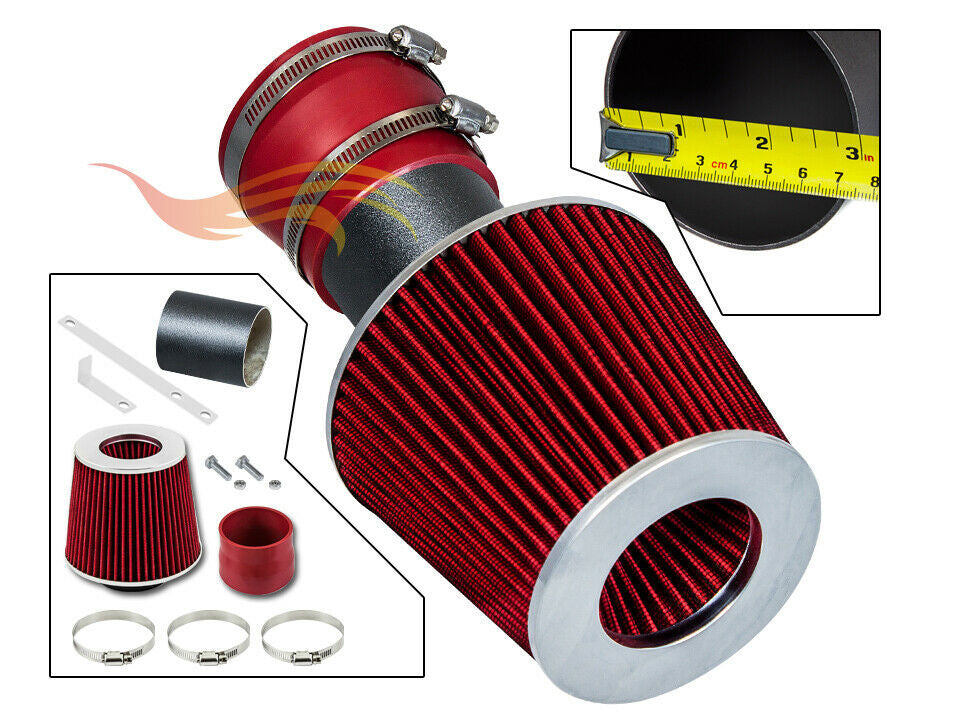 Short Ram Air Intake for Pontiac Grand Prix (2004-2008) with 3.8L V6 Engine Red