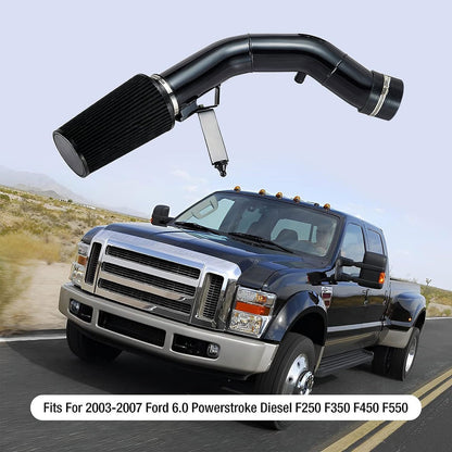 Cold Air Intake for Ford F-250/F-350 Excursion (2003-2007) 6.0L Powerstroke Diesel Engines Black