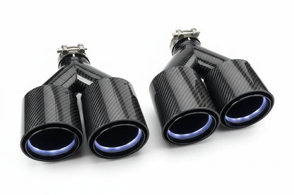 Quad Exhaust Tips Carbon for for BMW G20 G22 G29 G30 (2019-2025)
