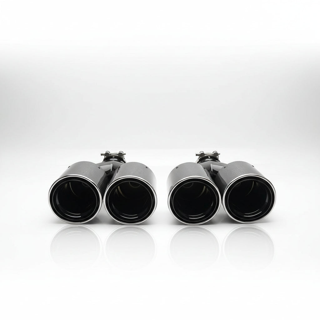 Quad Exhaust Tips Carbon for for BMW G20 G22 G29 G30 (2019-2025)