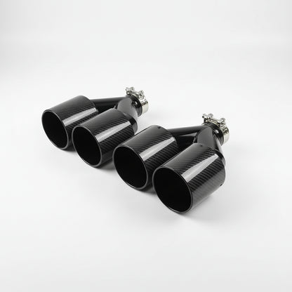Quad Exhaust Tips Carbon for for BMW G20 G22 G29 G30 (2019-2025)