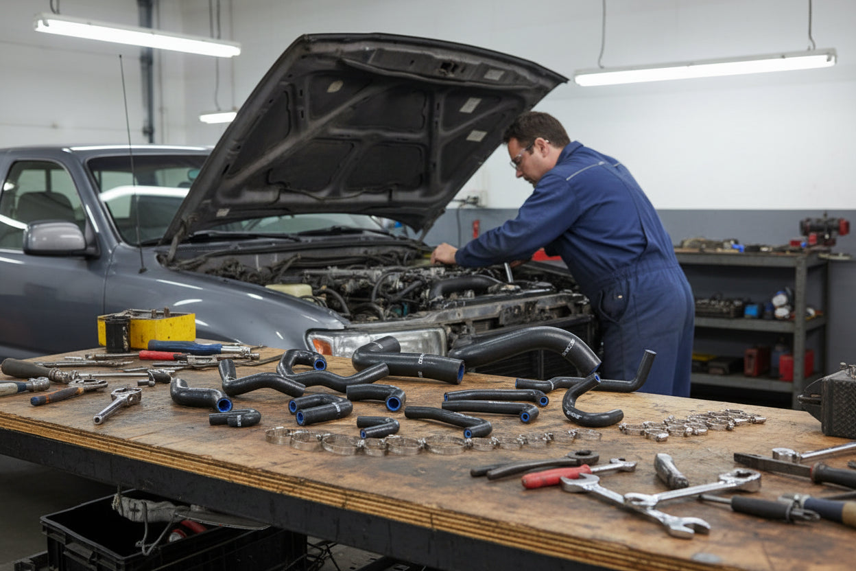 Radiator Coolant Silicone Hose Kit for Toyota Tacoma Pickup (1990-1995) 3.0L Engine