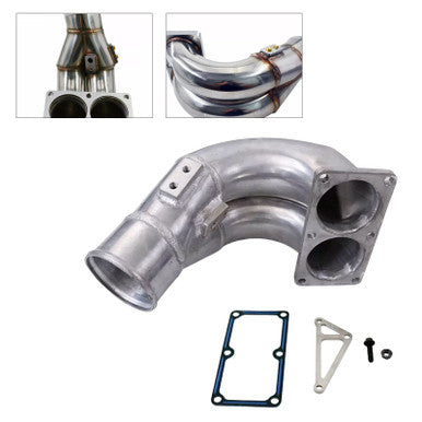 Stainless Steel 3.5" Raw Intake Elbow For Dodge Ram (2007-2018) Cummins 6.7 6.7L Diesel Engine Default Title