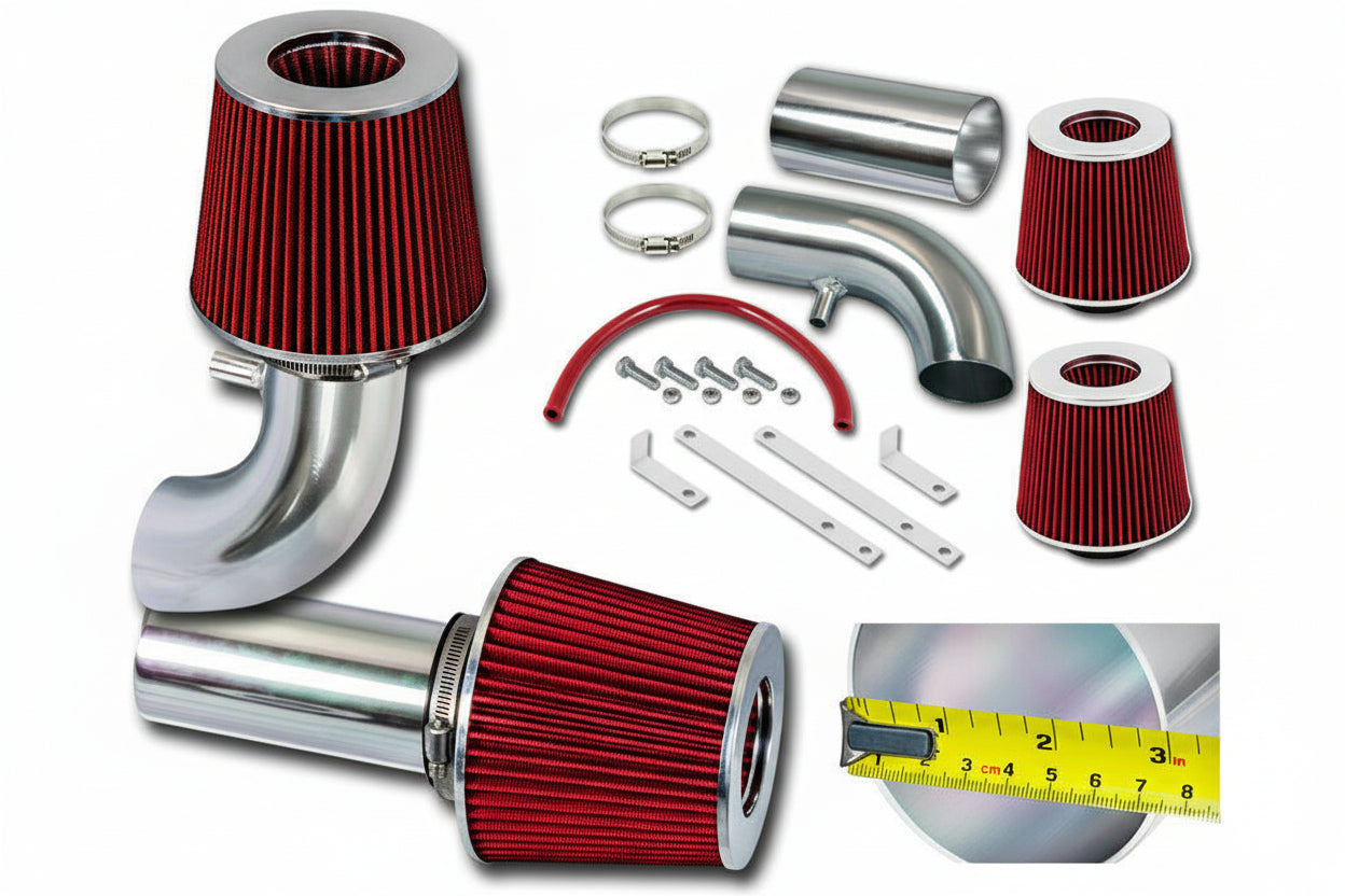Red Cold Air Intake for Ford F150 (1988-1995) 5.0L and 5.8L V8 Non-Mass Air Flow Sensor Engines Only